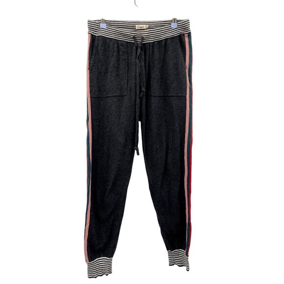 Faherty Dark gray Side Stripe Knit Joggers - Picture 1 of 3